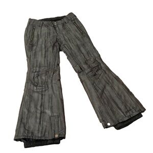 Pulse Ski Pants, Size XS, Black & Silver Metallic Fabric